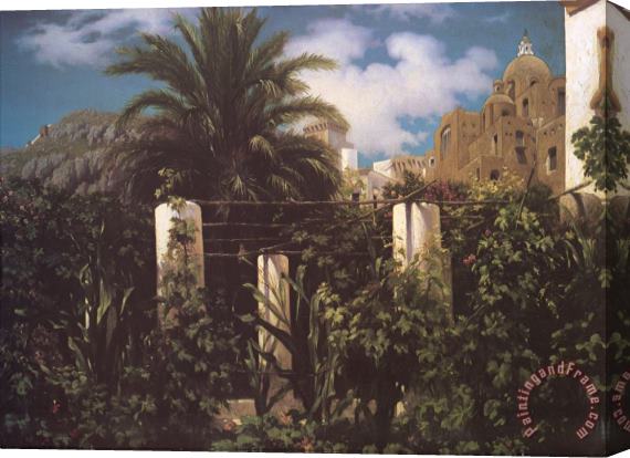 Lord Frederick Leighton Garden of an Inn, Capri Stretched Canvas Print / Canvas Art
