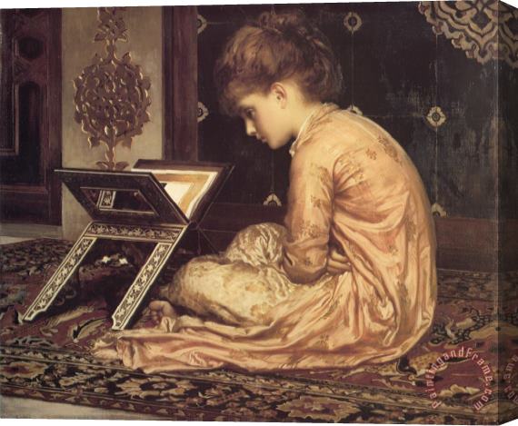 Lord Frederick Leighton Study at a Reading Desk Stretched Canvas Print / Canvas Art