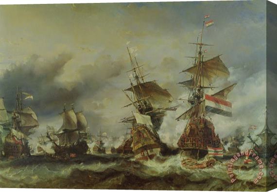 Louis Eugene Gabriel Isabey The Battle of Texel Stretched Canvas Print / Canvas Art