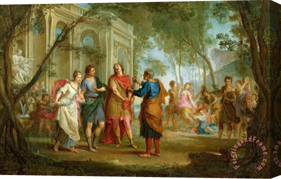 Louis Galloche Roland Learns of the Love of Angelica and Medoro Stretched Canvas Painting / Canvas Art