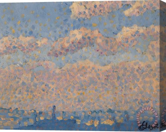 Louis Hayet Sky Over The City Stretched Canvas Print / Canvas Art