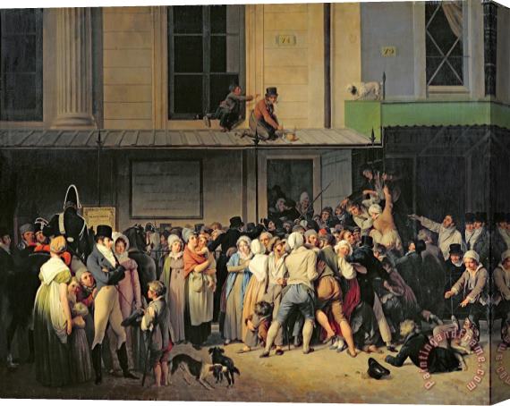Louis Leopold Boilly The Entrance to the Theatre before a Free Performance Stretched Canvas Print / Canvas Art