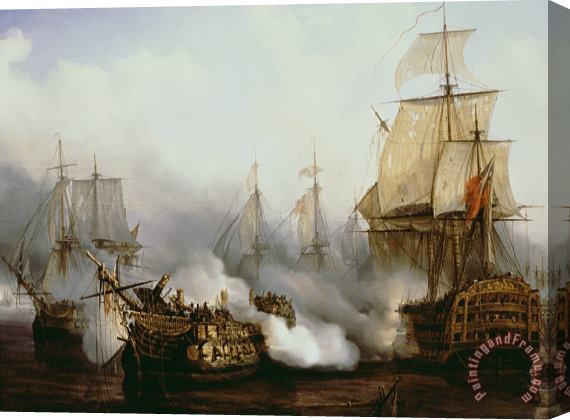 Louis Philippe Crepin Battle of Trafalgar Stretched Canvas Painting / Canvas Art