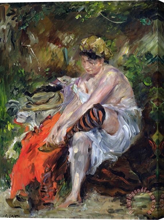 Lovis Corinth After The Swim Stretched Canvas Painting / Canvas Art
