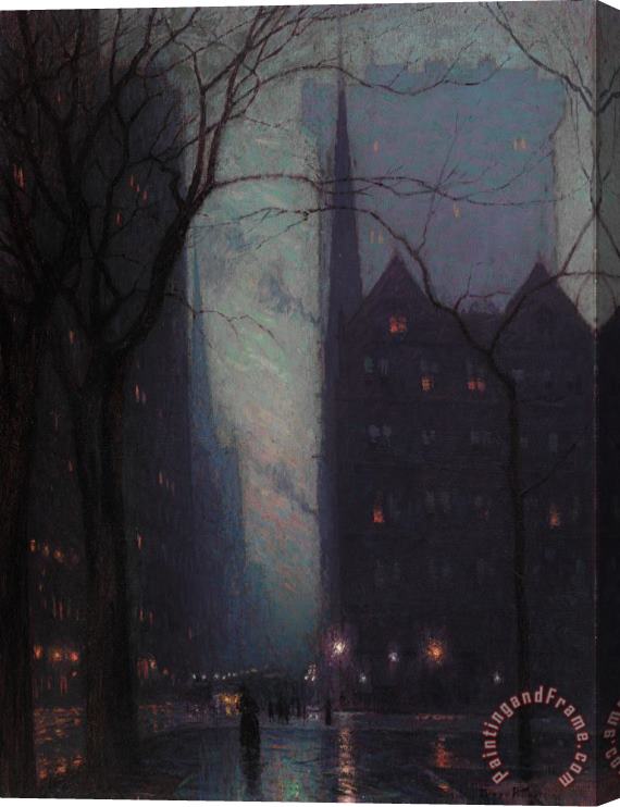 Lowell Birge Harrison Fifth Avenue at Twilight Stretched Canvas Painting / Canvas Art