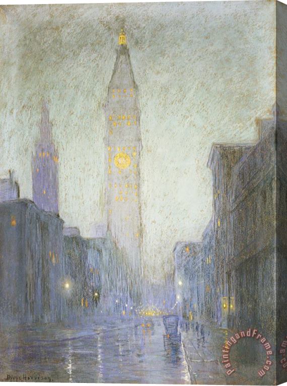 Lowell Birge Harrison Madison Avenue at Twilight Stretched Canvas Print / Canvas Art