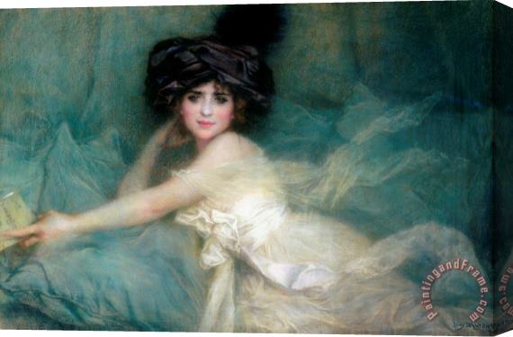 Lucien Levy-Dhurmer The Lady in the Turban Stretched Canvas Print / Canvas Art