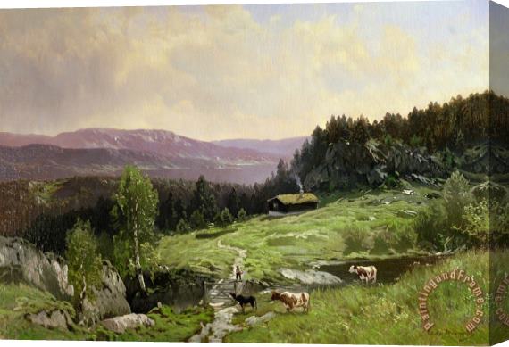 Ludvig Skramstad Telemark South Norway Stretched Canvas Painting / Canvas Art