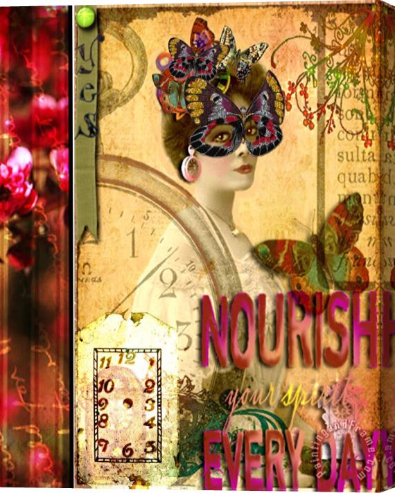 Lynell Withers Nourish Your Spirit Every Day Stretched Canvas Painting / Canvas Art