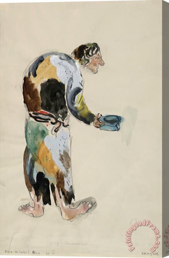 Marc Chagall A Weak Minded Man, Costume Design for Aleko (scene Iv). (1942) Stretched Canvas Print / Canvas Art