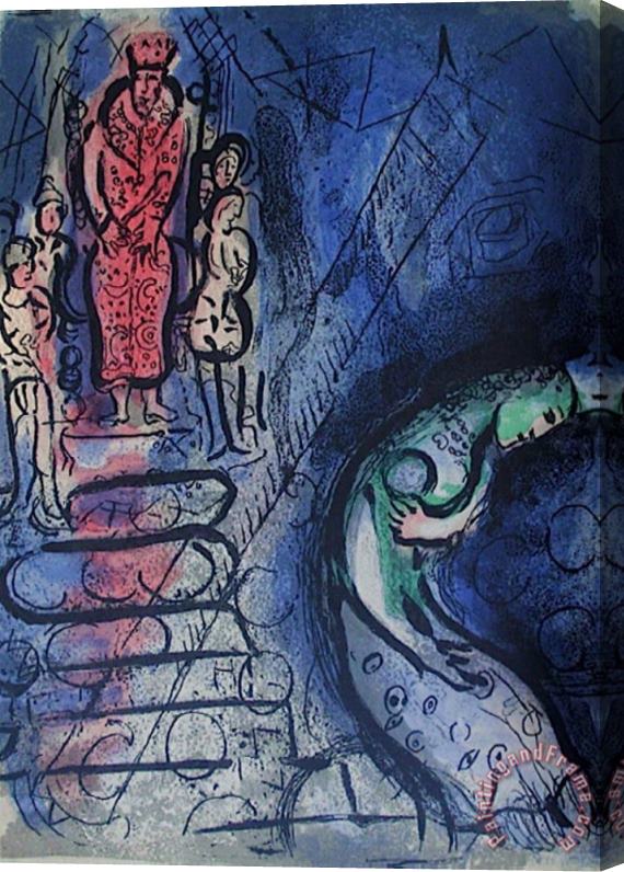 Marc Chagall Bible Assuerus Chasse Vasthi Stretched Canvas Painting / Canvas Art