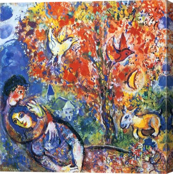 Marc Chagall Die Verliebten Stretched Canvas Painting / Canvas Art