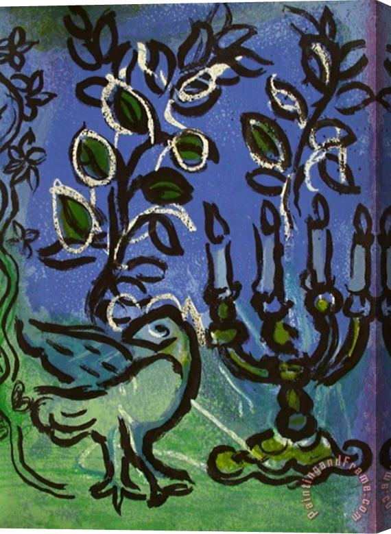 Marc Chagall Jerusalem Windows Chandeiier Stretched Canvas Print / Canvas Art