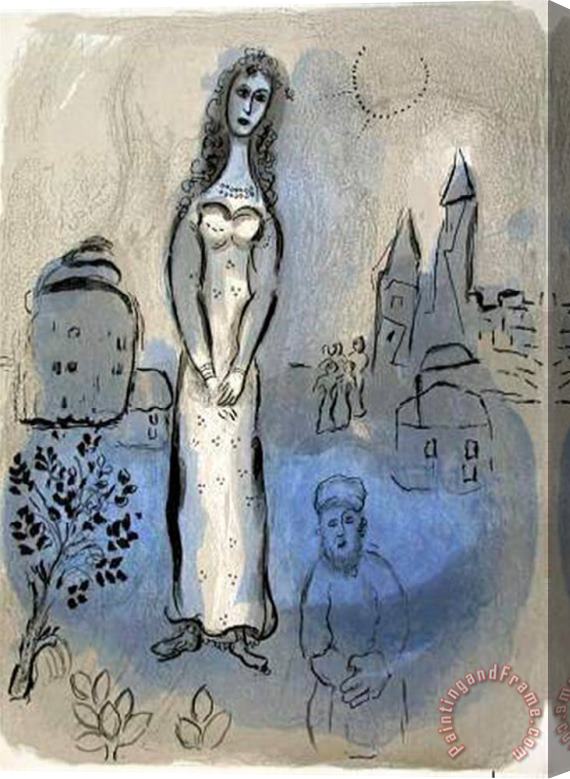 Marc Chagall La Bible Esther Stretched Canvas Print / Canvas Art