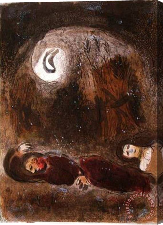 Marc Chagall La Bible Ruth Aux Pieds De Booz Stretched Canvas Painting / Canvas Art