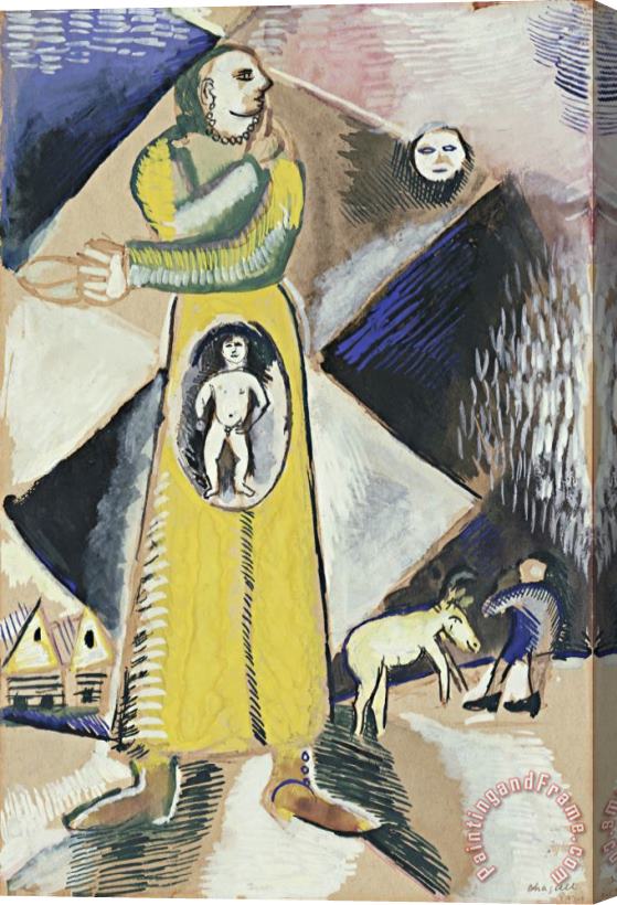 Marc Chagall Maternity. (1912) Stretched Canvas Print / Canvas Art