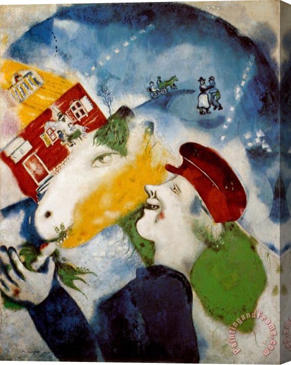 Marc Chagall Peasant Life 1925 Stretched Canvas Painting / Canvas Art