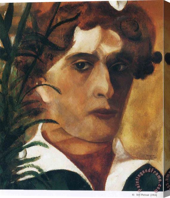 Marc Chagall Self Portrait 1914 Stretched Canvas Painting / Canvas Art