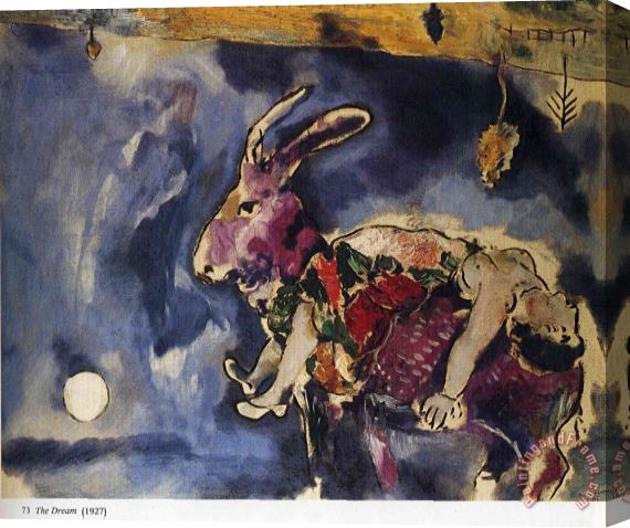 Marc Chagall The Dream The Rabbit 1927 Stretched Canvas Print / Canvas Art