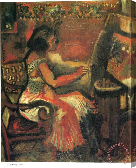 Marc Chagall The Model 1910 Stretched Canvas Painting / Canvas Art