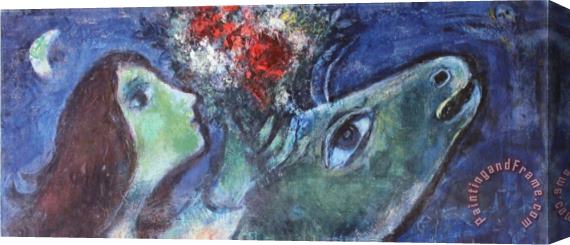 Marc Chagall Woman with Green Donkey Stretched Canvas Painting / Canvas Art