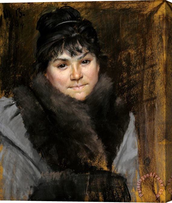 Maria Konstantinowna Bashkirtseff Portrait of Mme X Stretched Canvas Painting / Canvas Art