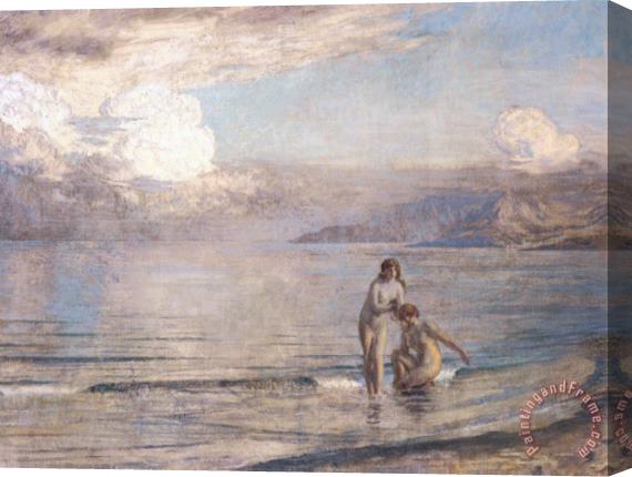 Marie Auguste Emile Rene Menard Bathers on The Beach Stretched Canvas Painting / Canvas Art