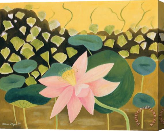 Marie Hugo Lotus Flower Stretched Canvas Painting / Canvas Art