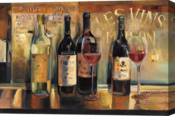 Marilyn Hageman Les Vins Maison Stretched Canvas Print / Canvas Art