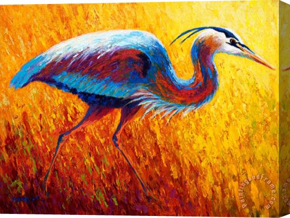Marion Rose Bue Heron 2 Stretched Canvas Painting / Canvas Art