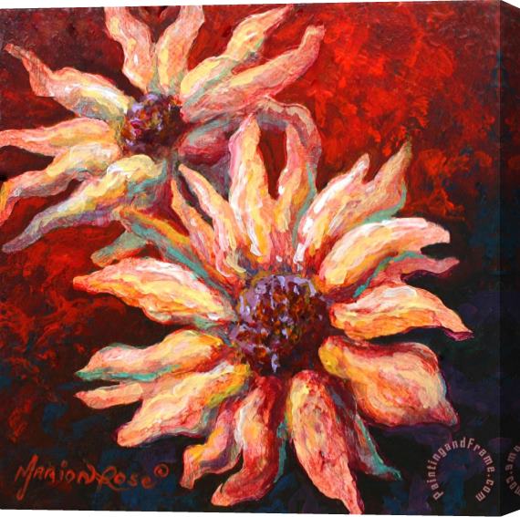 Marion Rose Floral Mini Stretched Canvas Painting / Canvas Art