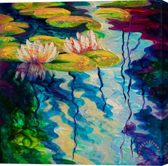 Marion Rose Water Lilies I Stretched Canvas Print / Canvas Art