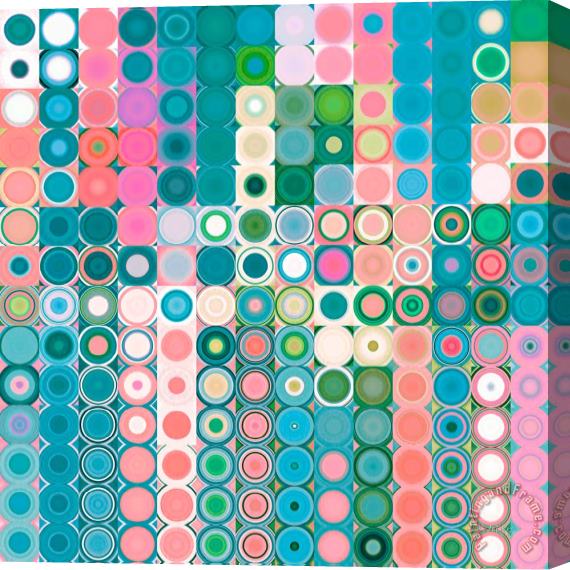 Mark Lawrence Circles And Squares 20. Modern Abstract Fine Art Stretched Canvas Painting / Canvas Art