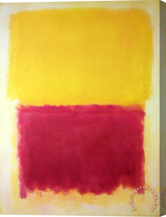 Mark Rothko Beige Yellow And Purple Stretched Canvas Painting / Canvas Art