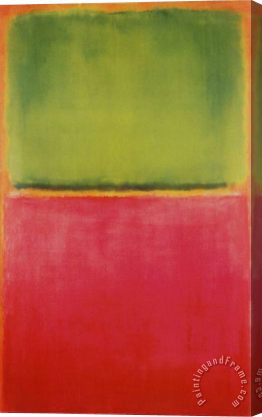 Mark Rothko Green Red on Orange Stretched Canvas Painting / Canvas Art