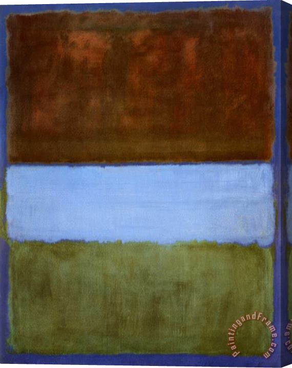 Mark Rothko No 61 Brown Blue Brown on Blue C 1953 Stretched Canvas Painting / Canvas Art