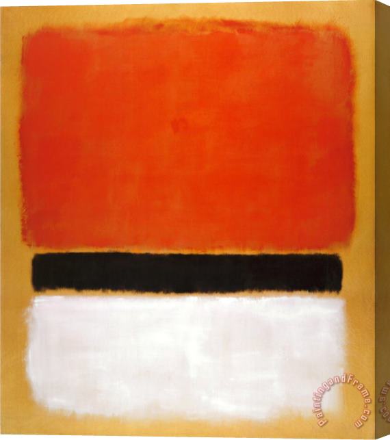 Mark Rothko Untitled Red Black White on Yellow 1955 Stretched Canvas Painting / Canvas Art