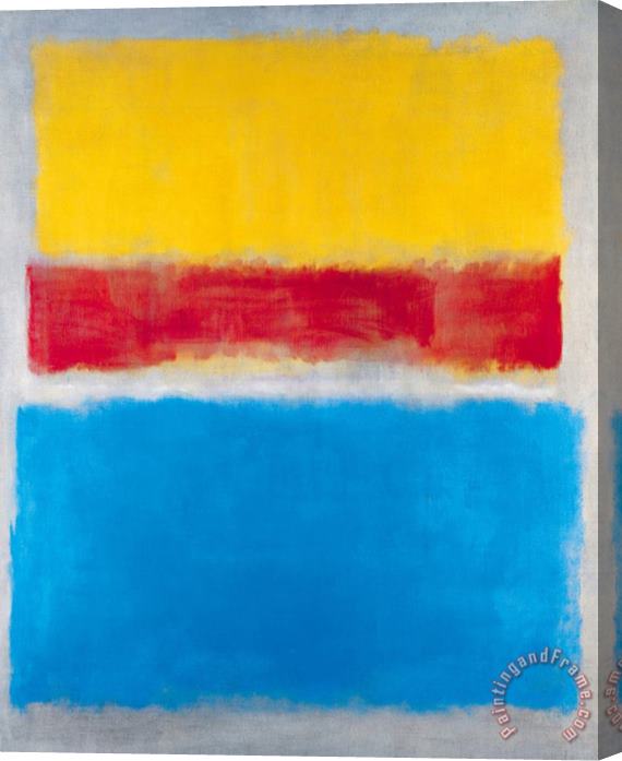 Mark Rothko Untitled Yellow Red And Blue Stretched Canvas Painting / Canvas Art