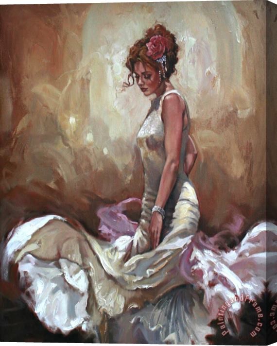 Mark Spain Rose in Her Hair Stretched Canvas Painting / Canvas Art