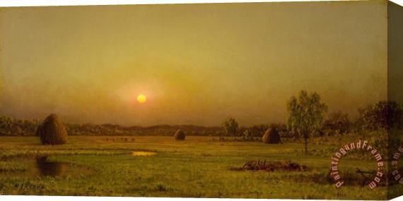 Martin Johnson Heade Marsh Sunset, Newburyport, Massachusetts Stretched Canvas Painting / Canvas Art