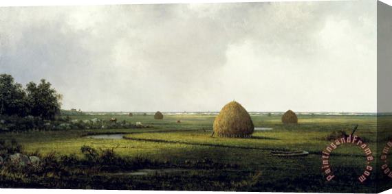 Martin Johnson Heade View of Marshfield Stretched Canvas Print / Canvas Art