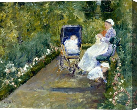 Mary Cassatt Children in a Garden (the Nurse) Stretched Canvas Painting / Canvas Art