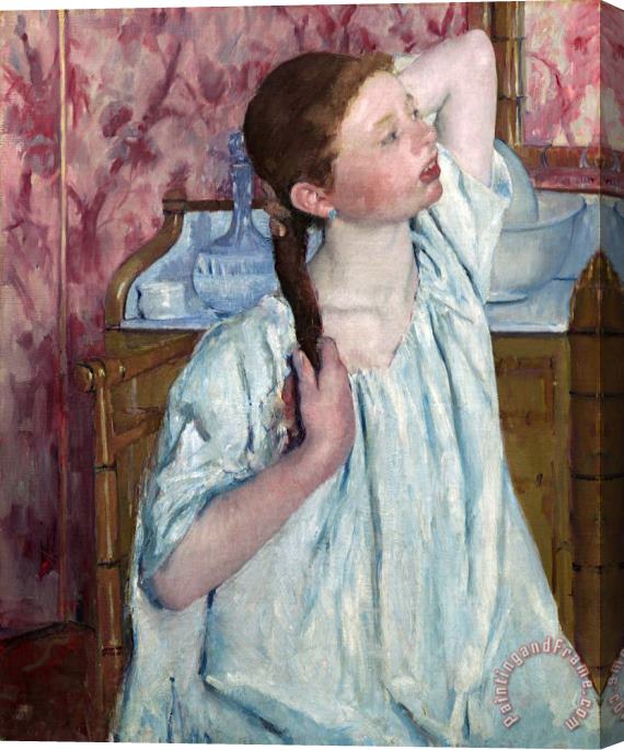 Mary Cassatt Girl Arranging Her Hair Stretched Canvas Print / Canvas Art