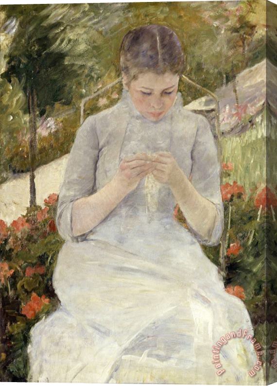 Mary Cassatt Girl in The Garden Stretched Canvas Painting / Canvas Art