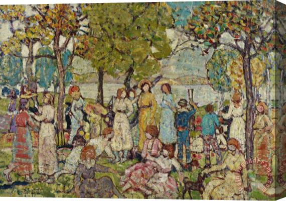 Maurice Brazil Prendergast Holidays Stretched Canvas Painting / Canvas Art