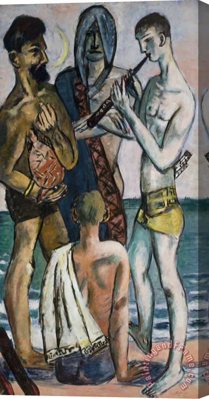 Max Beckmann Young Men by The Sea Stretched Canvas Print / Canvas Art