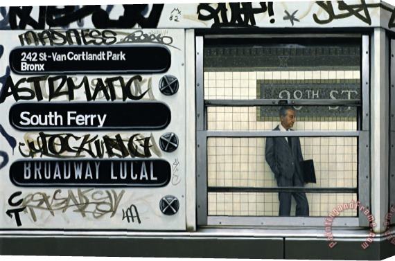 Max Ferguson My Father in the Subway III Stretched Canvas Painting / Canvas Art