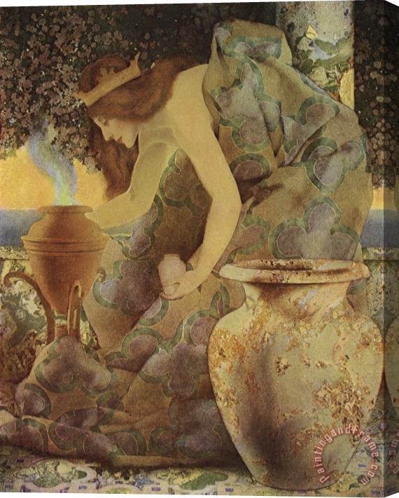 Maxfield Parrish Gulnare of The Sea Illustration Stretched Canvas Print / Canvas Art