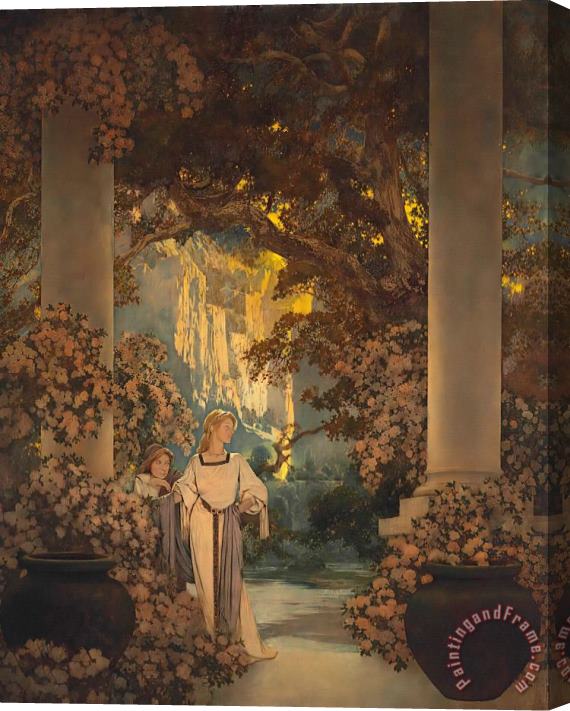 Maxfield Parrish Land of Make Believe, 1905 Stretched Canvas Painting / Canvas Art