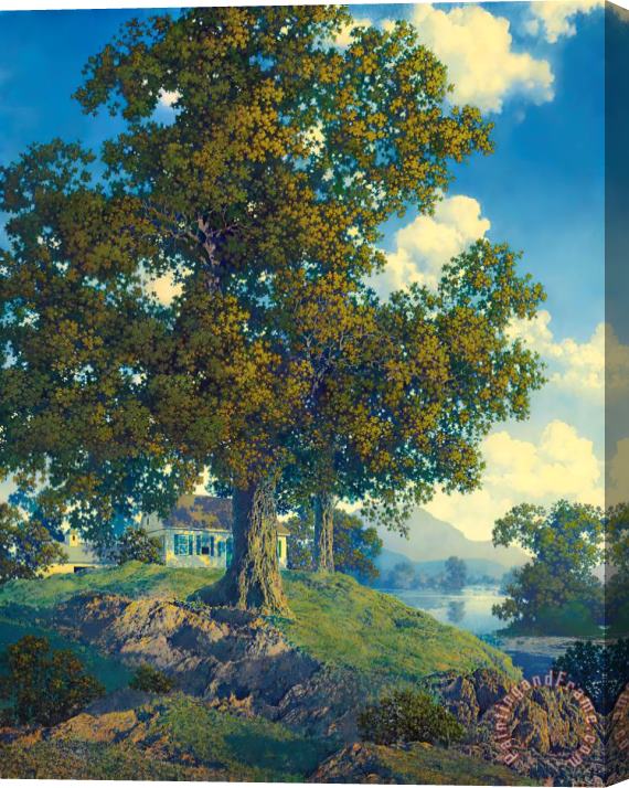 Maxfield Parrish Peaceful Valley (homestead) Stretched Canvas Print / Canvas Art